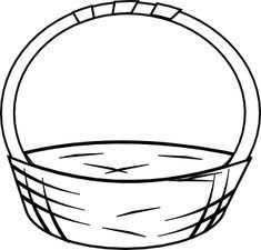 Трафарет корзинки с овощами