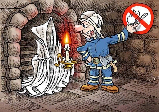 Пожарные карикатуры