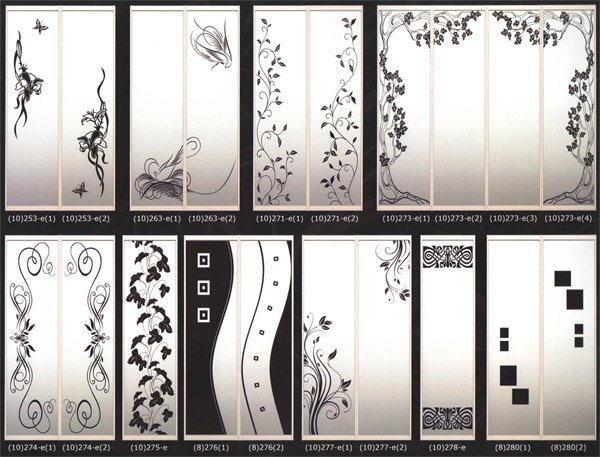 Пескоструйный рисунок на зеркале шкафа купе