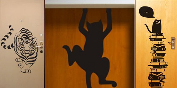 Рисунок на двери своими руками