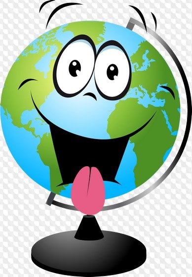 Глобус улыбается