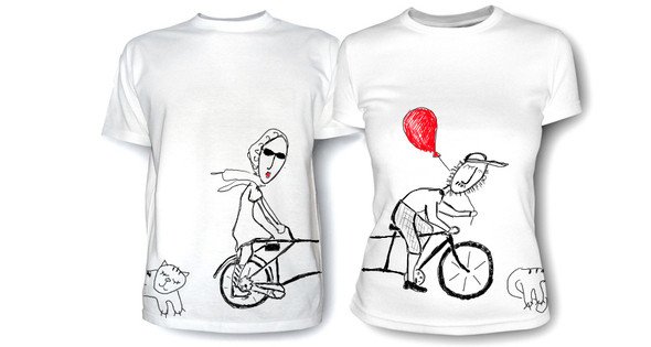 Трафареты для парных футболок