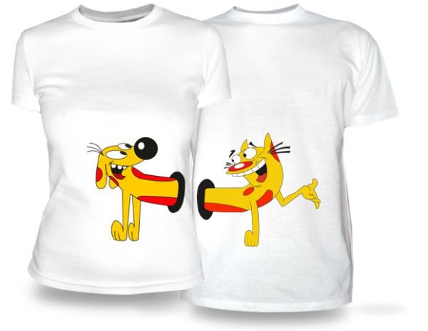 Парные футболки для подруг