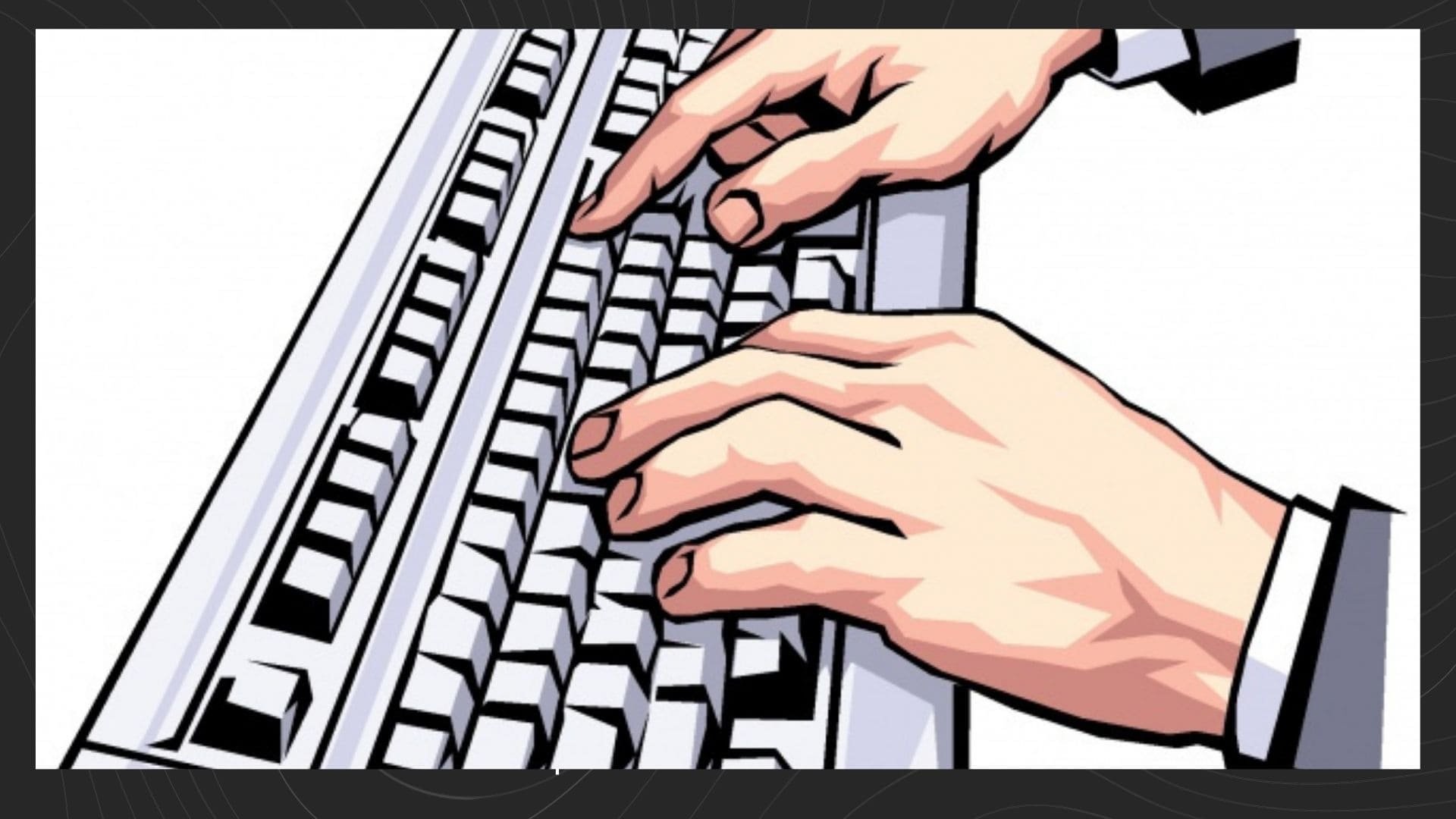 Page for typing. Руки на клавиатуре. Печатающий человек. Печатает на компьютере. Набор текста.