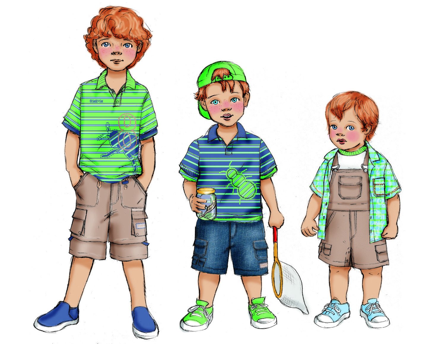 Иллюстрации одежды на мальчика