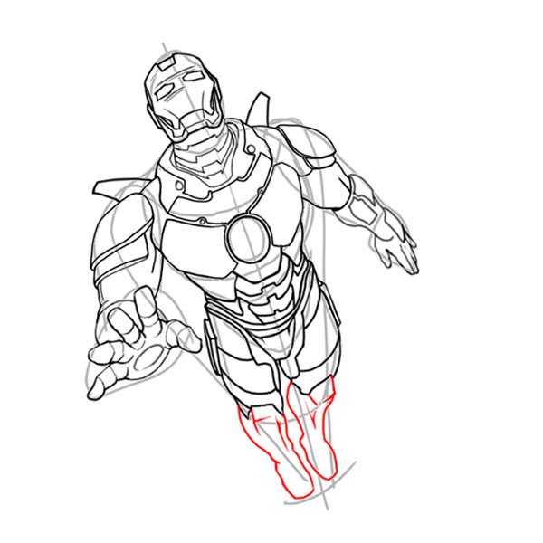 Марвел Железный человек для срисовки