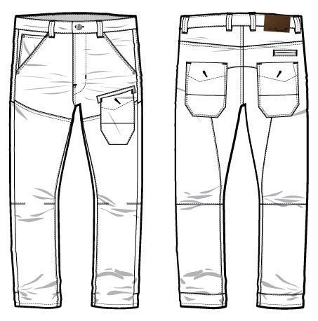 Рисование брюк мужских