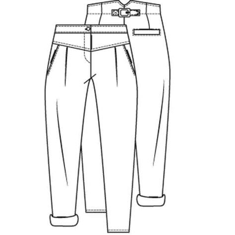 Эскиз мужских брюк