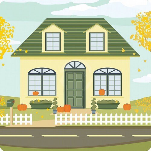 Мансардный дом с большими окнами