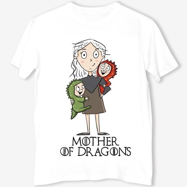Футболка mother of Dragons 2 дракона