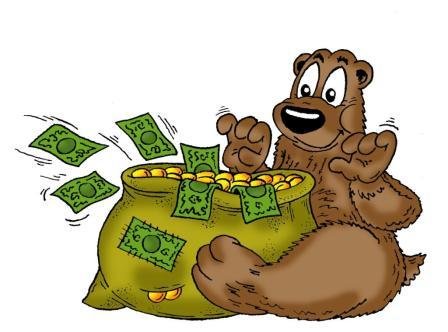 Медвежонок с деньгами