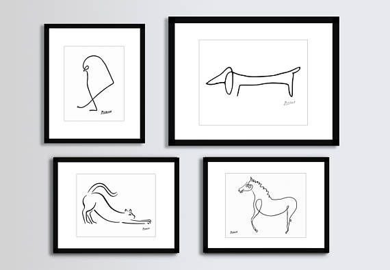 Пикассо лошадь линия