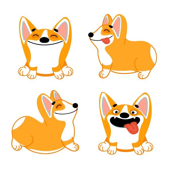 Векторная иллюстрация корги