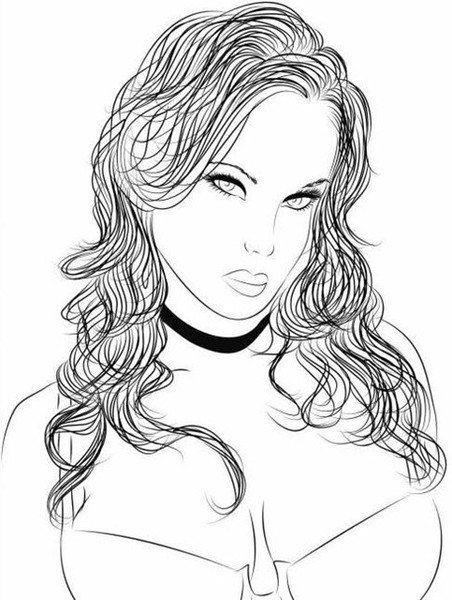 Контурное рисование карандашом