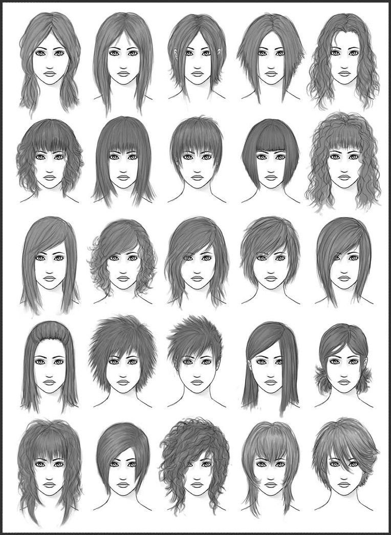 Стилистика рисования причёски