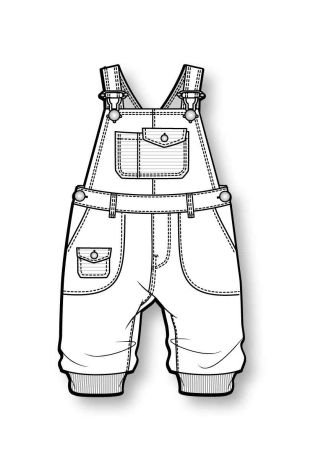 Джинсовый комбинезон лекала