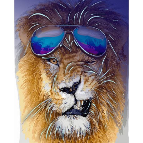 Стильный Лев в очках