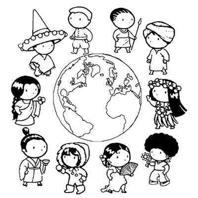 Разные народы раскраска