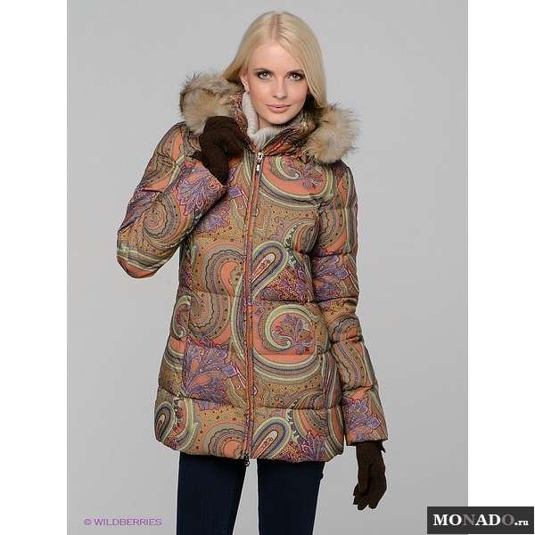 Пуховик Баон женский с вышивкой