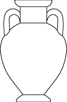 Амфора ваза древней Греции контур