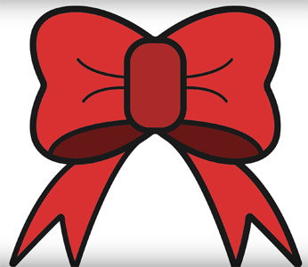 Красный бантик рисунок