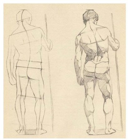 Наброски человека в контрапосте