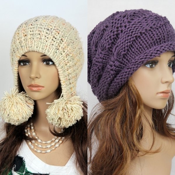 Вязанные шапки для женщин мода 2015