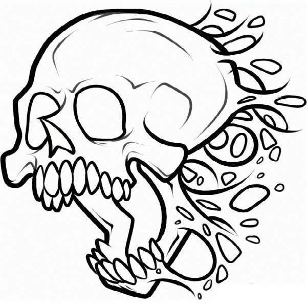 Череп карандашом