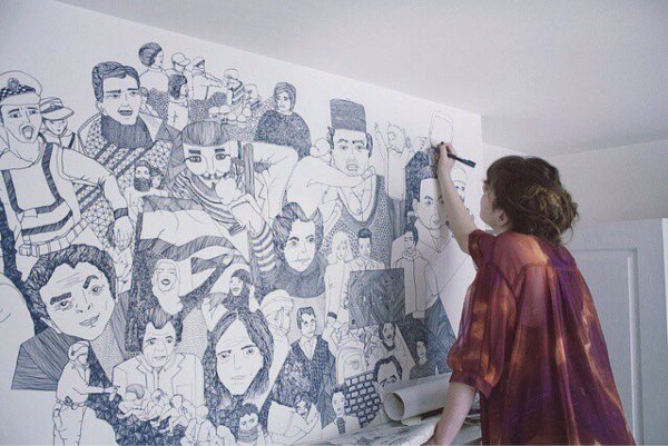 Рисунок на стене своими руками