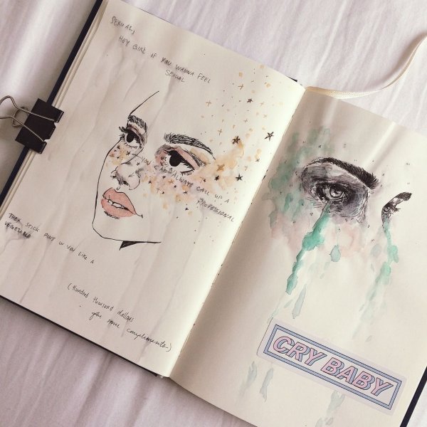 Зарисовки лица для скетчбука легкие