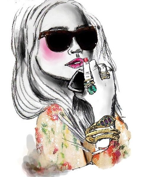 Нарисоыаная Левушка в очках