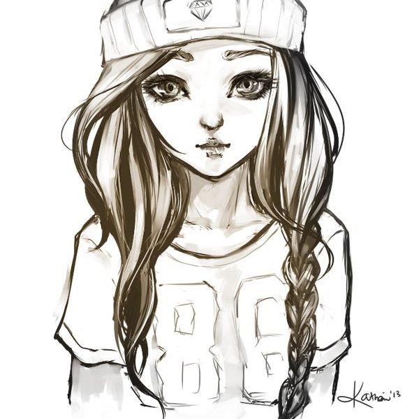 Красивые девочки для срисовки