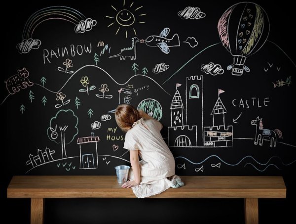 Надписи на грифельной доске