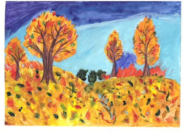 Классный час рисунки золотая осень (49 фото)