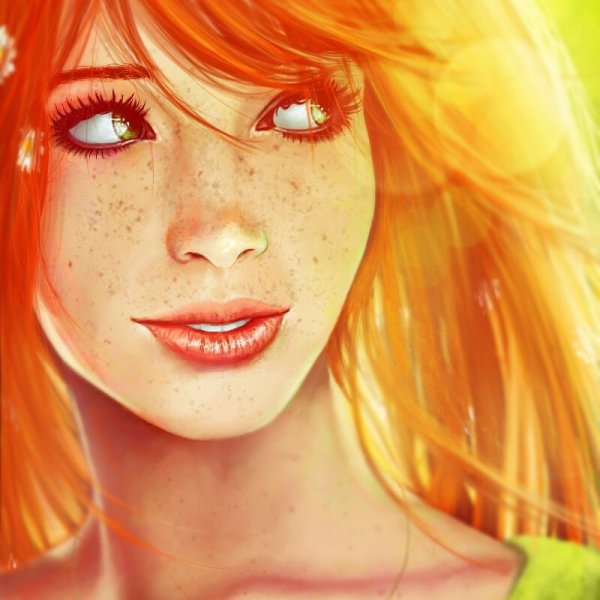 Аватар рыжая девушка