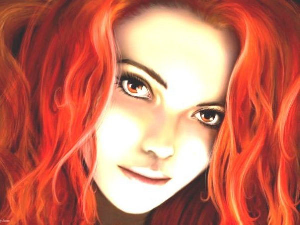 Рыжая ведьма с зелеными глазами
