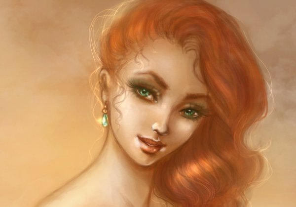 Рыжая ведьма с зелеными глазами