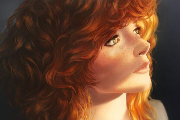Рыжая девушка арт