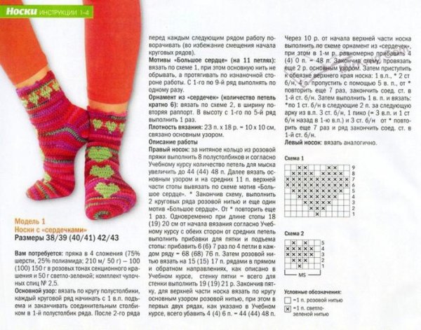 Схемы вязания детских носочков спицами схемы и описание