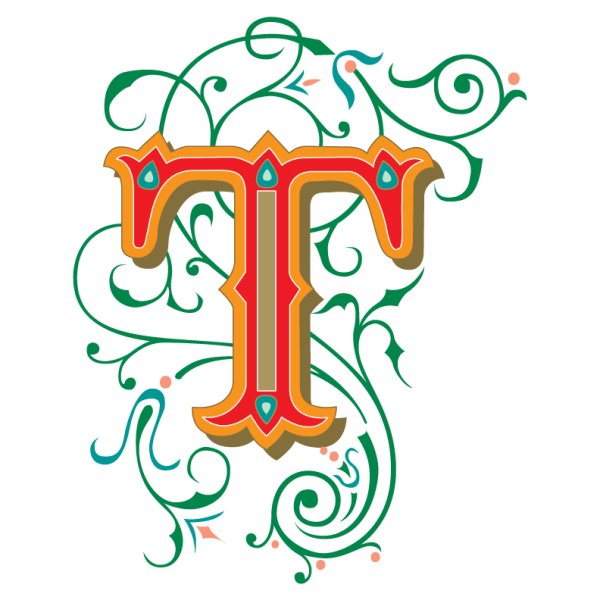 Красивая заглавная буква т