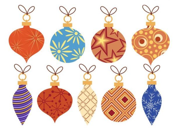 Елочные игрушки с детьми