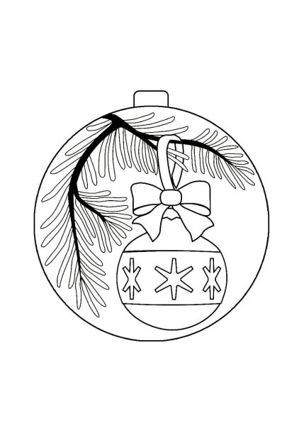 Раскраска новогодние Грушки