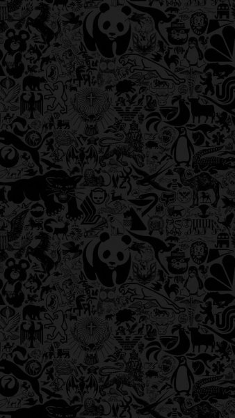 Черный фон с узорами