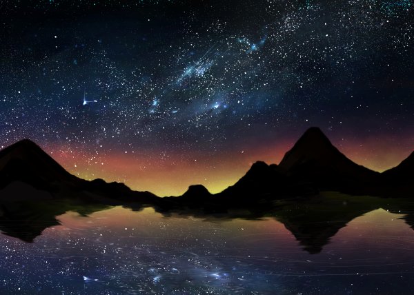 Звездное небо в горах