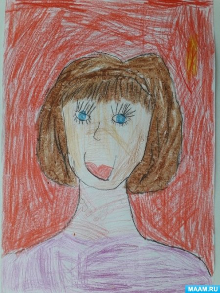 Детский рисунок мамы