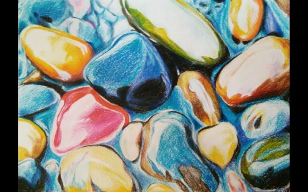 Цветные камни рисунок