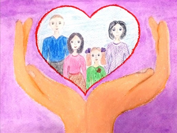 Семейный портрет акварелью