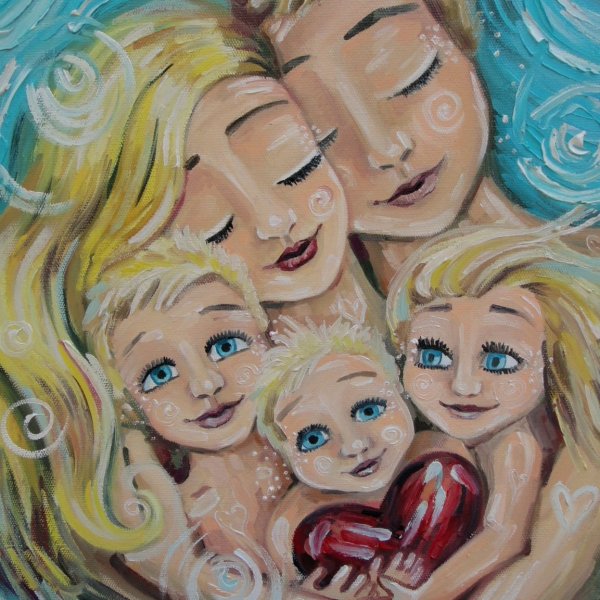 Рисунок семья на отдыхе