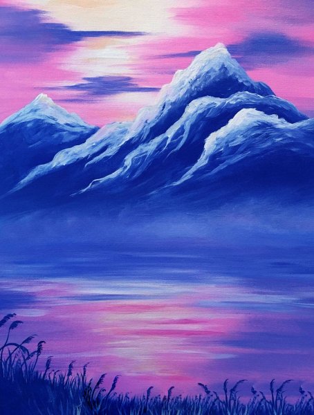 Горы гуашью