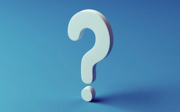 Знак вопроса на белом фоне